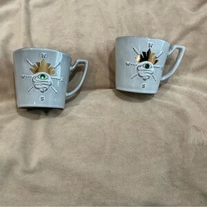 Starbucks Gray and gold eyes of siren 2014 collection. Rare. Set of two.
